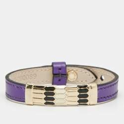 مملوكة مسبقًا سوار بلغاري سيربنتي جلدي إيناميل مطلي با لذهب