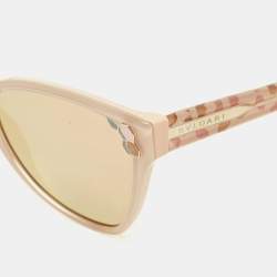 Pre Owned Bvlgari Beige Gradient Printed 8208 Cat Eye Sunglasses
