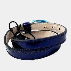 Pre Owned Bvlgari Leather Blue bracelet