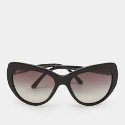 Pre Owned Bvlgari Black Gradient 8143-B Butterfly Sunglasses        