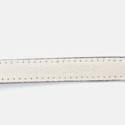 Pre Owned Bvlgari Serpenti Forever Blue Patent Leather Enamel Gold Tone Double Wrap Bracelet