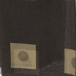 Pre Owned Bvlgari Grey Printed Silk Scarf 