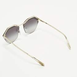 Pre Owned Bvlgari Black/Gold Tone Gradient BV 6109 Rimless Sunglasses