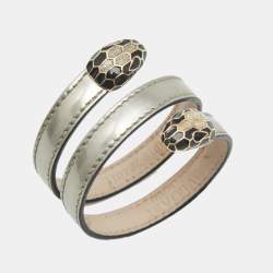 مملوكة مسبقًا سوار بلغاري سيربينتي فورايفر جلد إينامل لون ذهبي