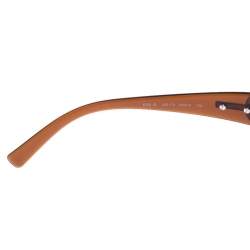 Bvlgari Brown Crystal Embellished 656-B Rimless Sunglasses