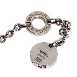 Pre Owned Bvlgari Save the Children Black Ceramic Silver Bracelet