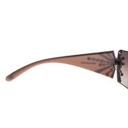 Pre Owned Bvlgari Beige/Brown Gradient Limited Edition Shield Sunglasses