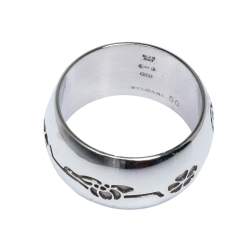 Pre Owned Bvlgari Save The Children Silver Band Ring Size 50
