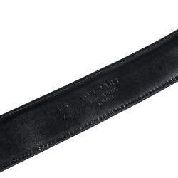 Bvlgari Black Mania Fabric Square Buckle Belt 105CM