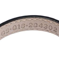 Bvlgari Divas' Dream Enamel Leather Gold Tone Bracelet 