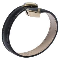 Bvlgari Divas' Dream Enamel Leather Gold Tone Bracelet 