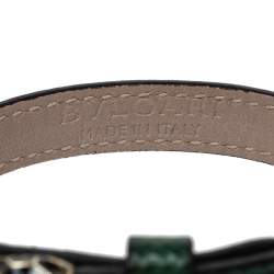 Bvlgari Green Leather Enamel Serpenti Forever Bracelet