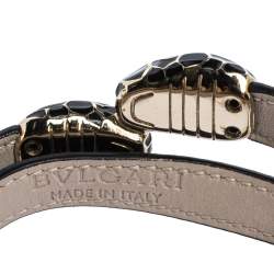 Bvlgari Black Serpenti Forever Karung Skin Multi Coiled Bracelet