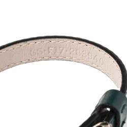 Pre Owned Bvlgari Serpenti Forever Emerald Green Leather Bracelet