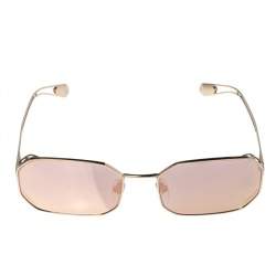 Bvlgari Pale Gold Tone/ Rose Gold Mirrored BV6125 Rectangular Sunglasses