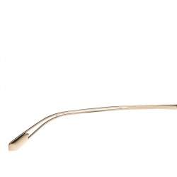 Bvlgari Pale Gold Tone/ Rose Gold Mirrored BV6125 Rectangular Sunglasses