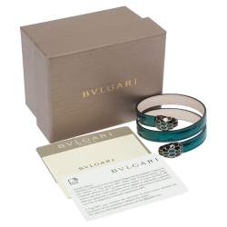Pre Owned Bvlgari Metallic Green Serpenti Forever Multi-Coiled Rigid Cleopatra Bracelet