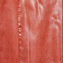 Bvlgari Metallic Coral Silk Lettere Maxi Logomania Stole