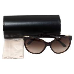 Pre Owned Bvlgari Havana & Crystal/ Brown Gradient 8147-B Intarsio Sunglasses
