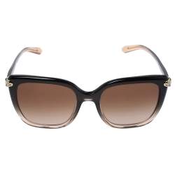Pre Owned Bvlgari Black Ombre/ Brown Gradient 8207B Square Sunglasses