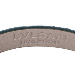 Bvlgari Serpenti Forever Green Galuchat Leather Wrap Bracelet