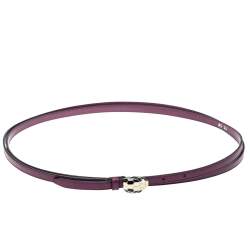 Pre Owned Bvlgari Purple Leather Double Wrap Serpenti Belt 85 CM