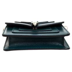 Pre Owned Bvlgari Green Leather Serpenti Forever Charm