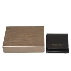 Pre Owned Bvlgari Sterling Silver Iconic Double Logo Charm Bracelet