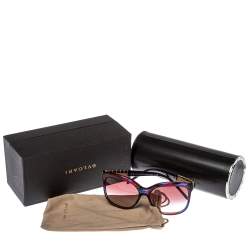 Pre Owned Bvlgari Blue Red 8155 Fantasy Gradient Square Sunglasses