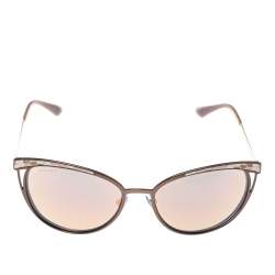 Bvlgari Copper Tone/ Rose Gold Mirrored 6083 Serpenti Cat Eye Sunglasses