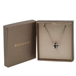 Pre Owned Bvlgari Save the Children B.Zero1 Ceramic Silver Pendant Necklace