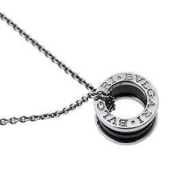 Pre Owned Bvlgari Save the Children B.Zero1 Ceramic Silver Pendant Necklace