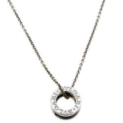 Pre Owned Bvlgari Save the Children Black Ceramic and Silver Pendant Necklace