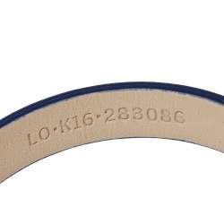 Pre Owned Bvlgari Diva's Dream Blue Enamel Gold Plated Leather Bracelet