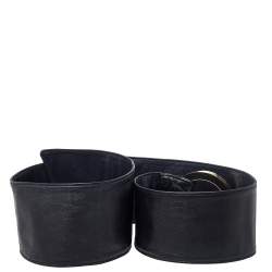 Bvlgari Black Soft Leather Bvlgari Bvlgari Waist Belt 85CM