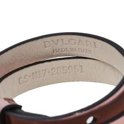 Bvlgari Divas' Dream Metallic Studded Leather Double Wrap Bracelet