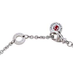 Pre Owned Bvlgari Save the Children Black Ceramic Silver Bracelet M/L