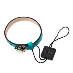 Bvlgari Turquoise Leather Serpenti Forever Bracelet