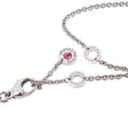 Pre Owned Bvlgari Save the Children Black Ceramic Silver Pendant Necklace