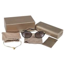 Bvlgari Black/ Grey Gradient Serpenti 6095 Cat Eye Sunglasses 