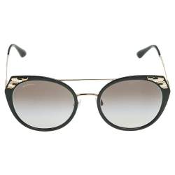 Bvlgari Black/ Grey Gradient Serpenti 6095 Cat Eye Sunglasses 