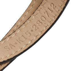 Pre Owned Bvlgari Serpenti Forever Enamel Gold Leather Double Wrap Bracelet