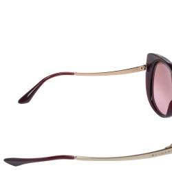 Pre Owned Bvlgari Burgundy / Burgundy Gradient 8178 Cat Eye Sunglasses