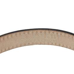 Bvlgari Serpenti Forever Beige Lizard Leather Enamel Palladium Plated Bracelet