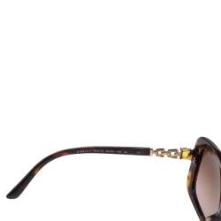 Bvlgari Brown Tortoise Acetate 8144-B-F Embellished Gradient Oversized Sunglasses