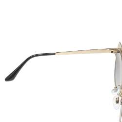 Bvlgari Black Acetate Serpenti 6095 Gradient Cat Eye Sunglasses