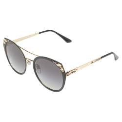 Bvlgari Black Acetate Serpenti 6095 Gradient Cat Eye Sunglasses