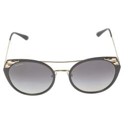 Bvlgari Black Acetate Serpenti 6095 Gradient Cat Eye Sunglasses
