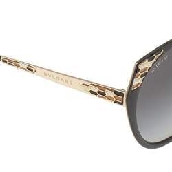 Bvlgari Black Acetate Serpenti 6095 Gradient Cat Eye Sunglasses