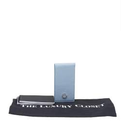 Pre Owned Bvlgari Blue Leather Notepad Cover